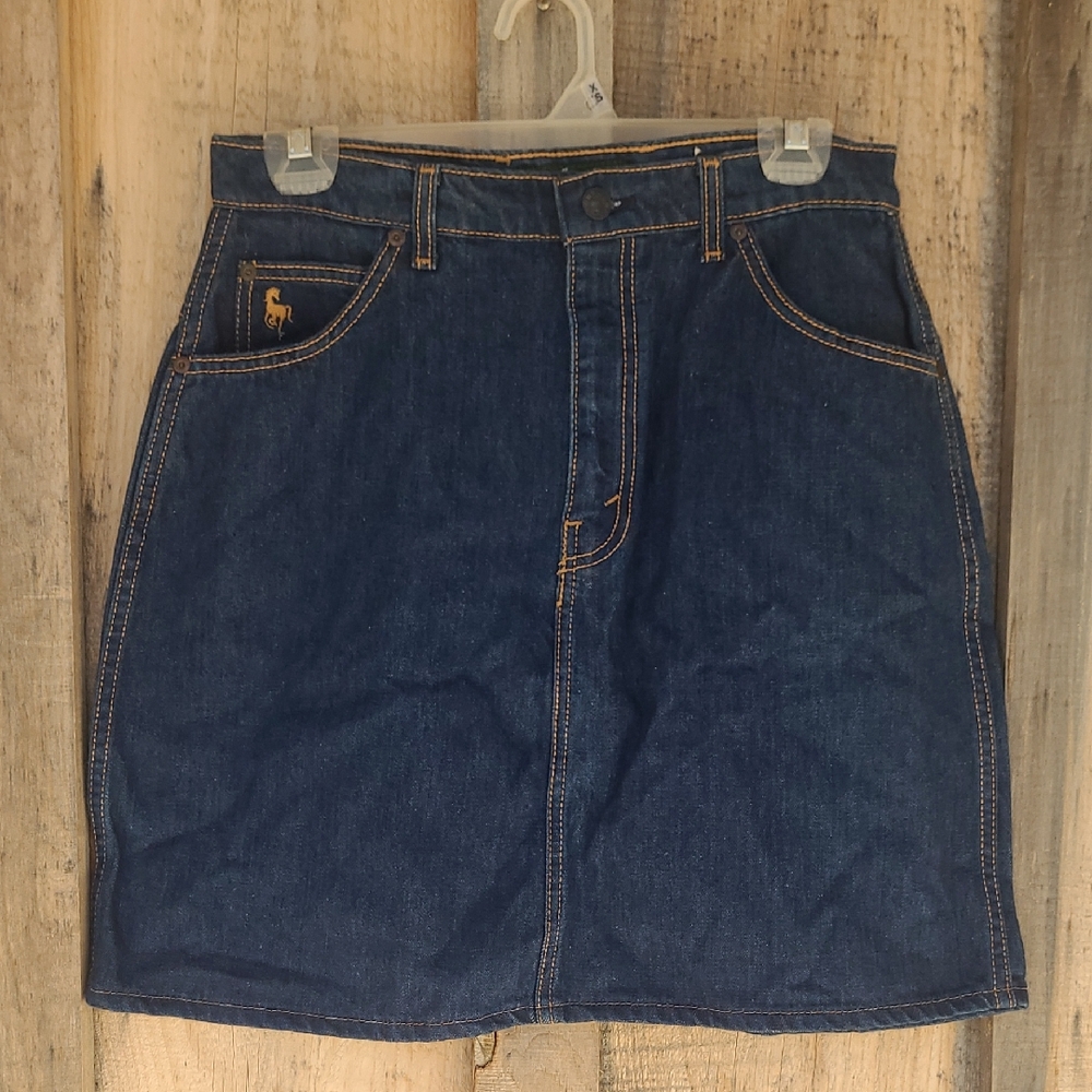 Vintage Hunt Club Cotton Denim Jean Mini Skirt - Picture 7 of 8
